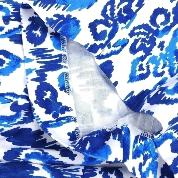 Lilly Pulitzer Blue White Black Pants Sz 0 - Picture 8 of 8